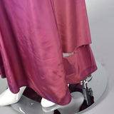 1940s Purple Taffeta Gown with Beaded Neckline