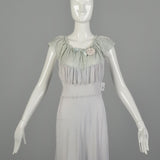 Medium 1940s Rayon Vintage Nightgown Boudoir Lingerie
