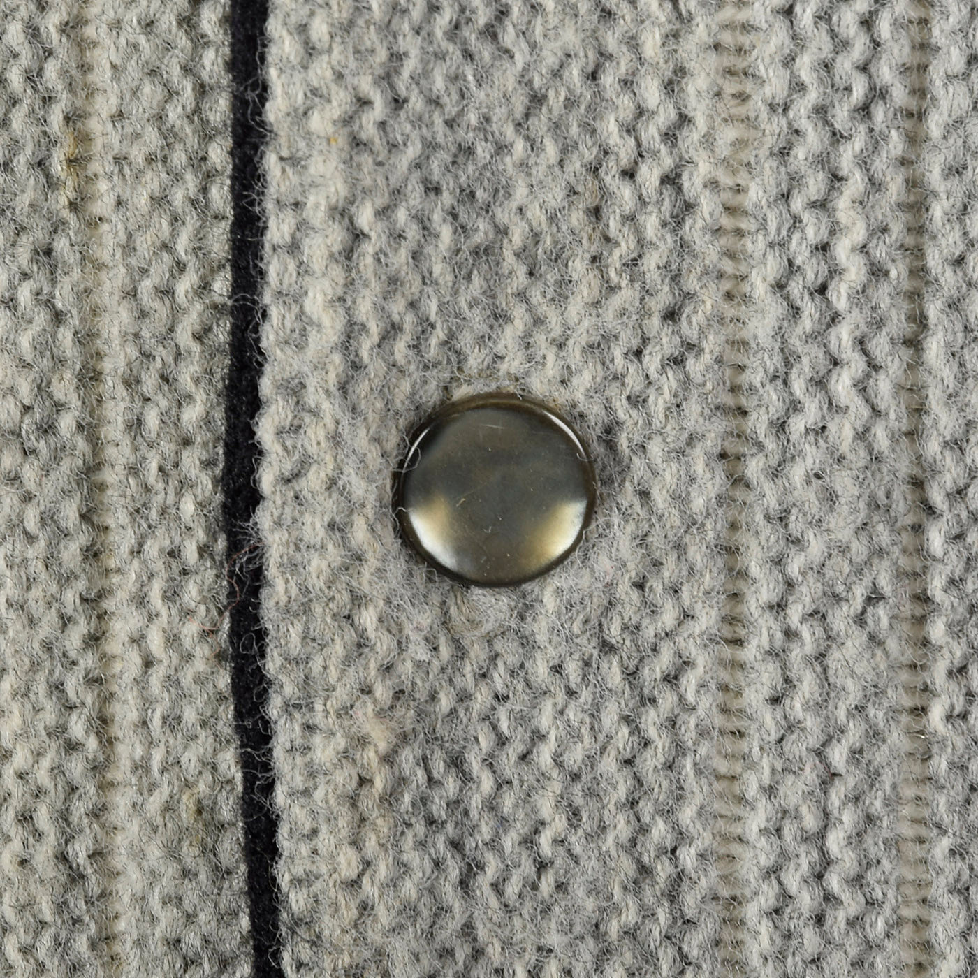 1950s Mens Campus Black and Gray Cardigan