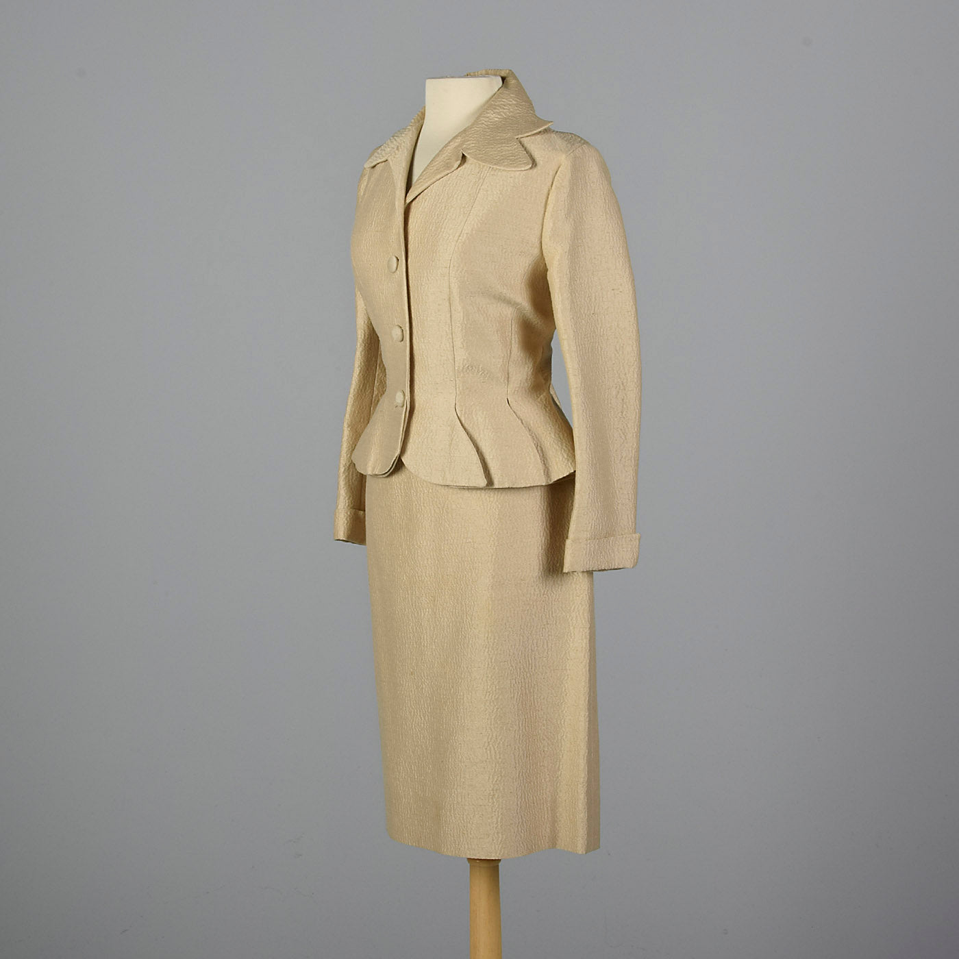1950s Lilli Ann Silk and Mohair Skirt Suit
