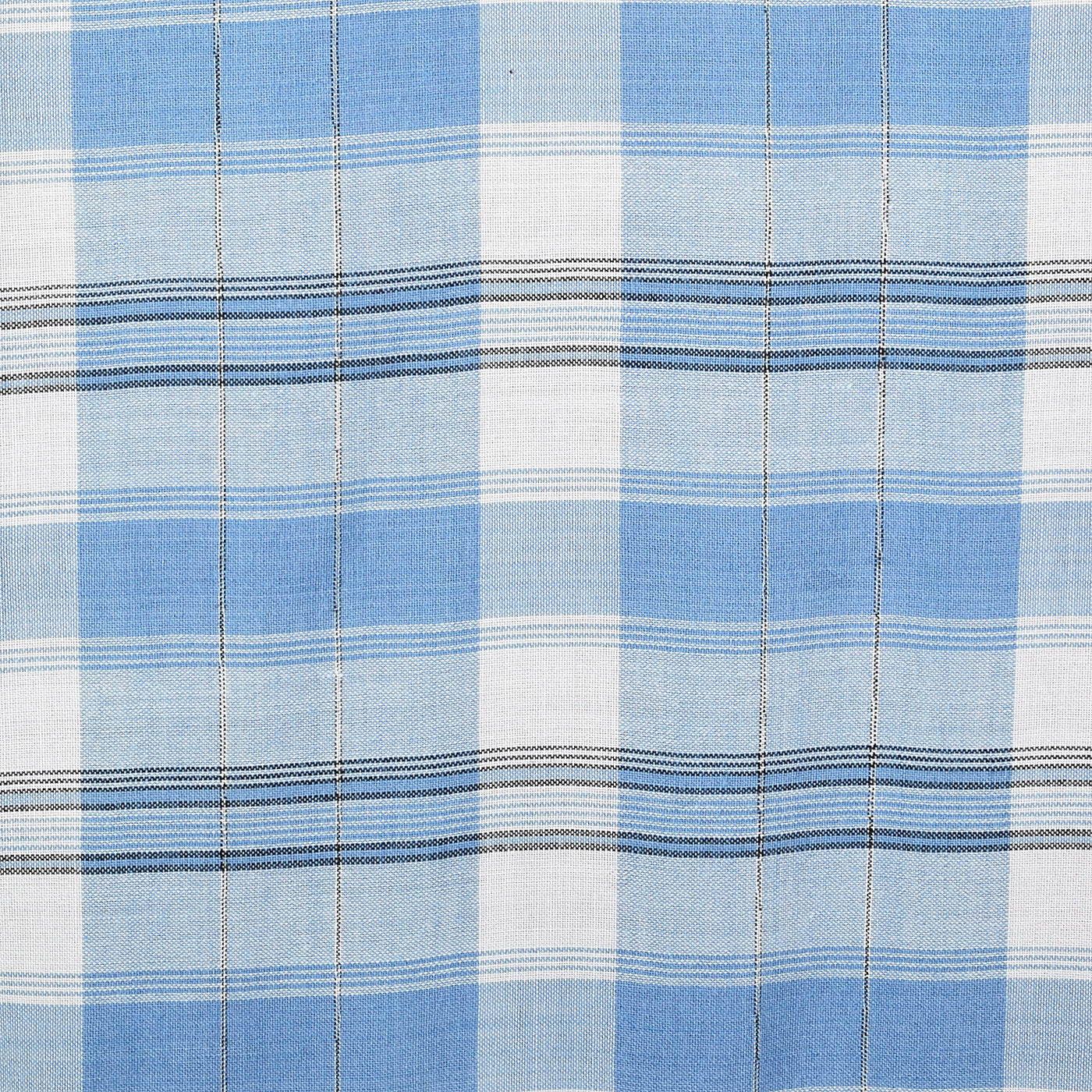 1950s Blue Plaid Rayon Shirt with Loop Collar