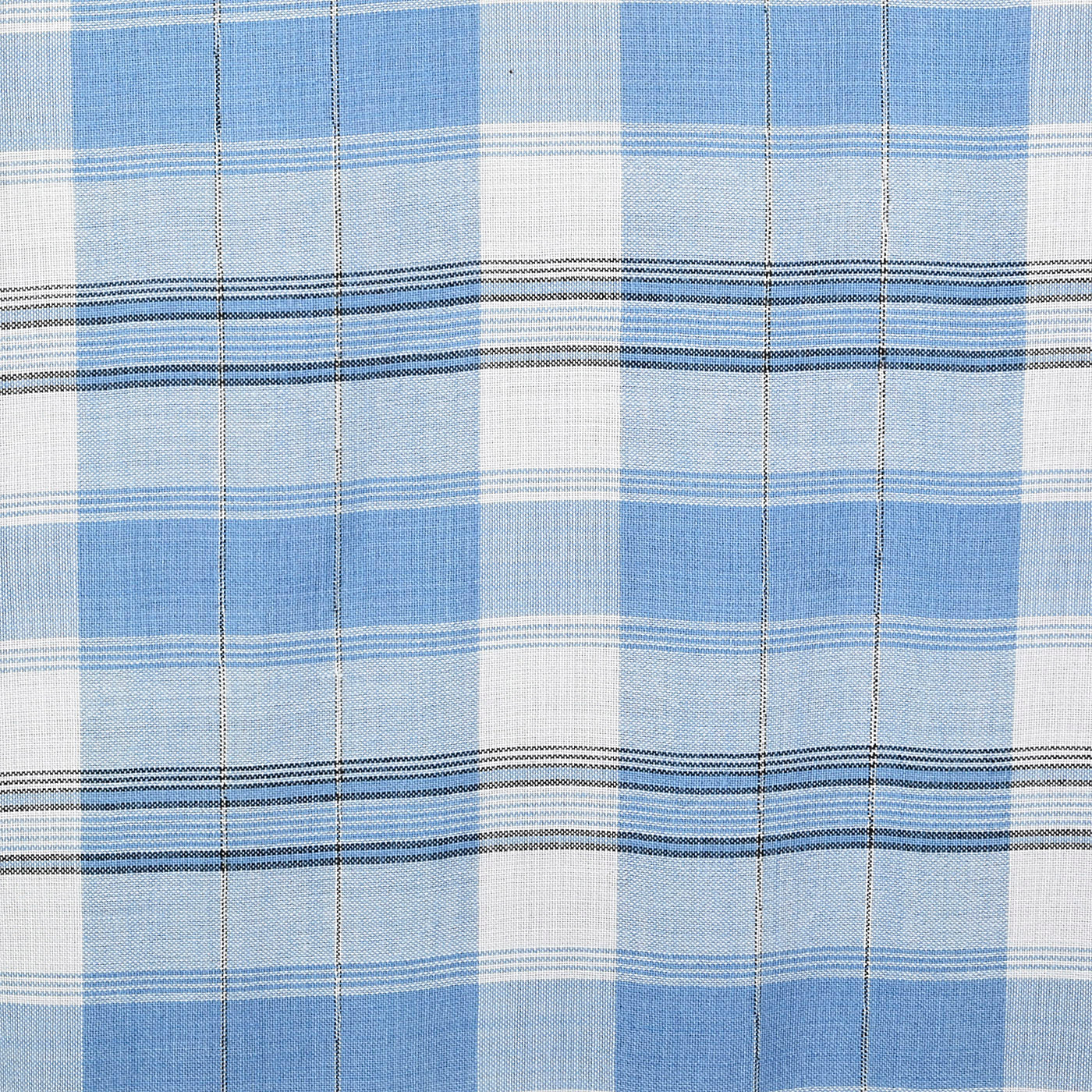 1950s Blue Plaid Rayon Shirt with Loop Collar