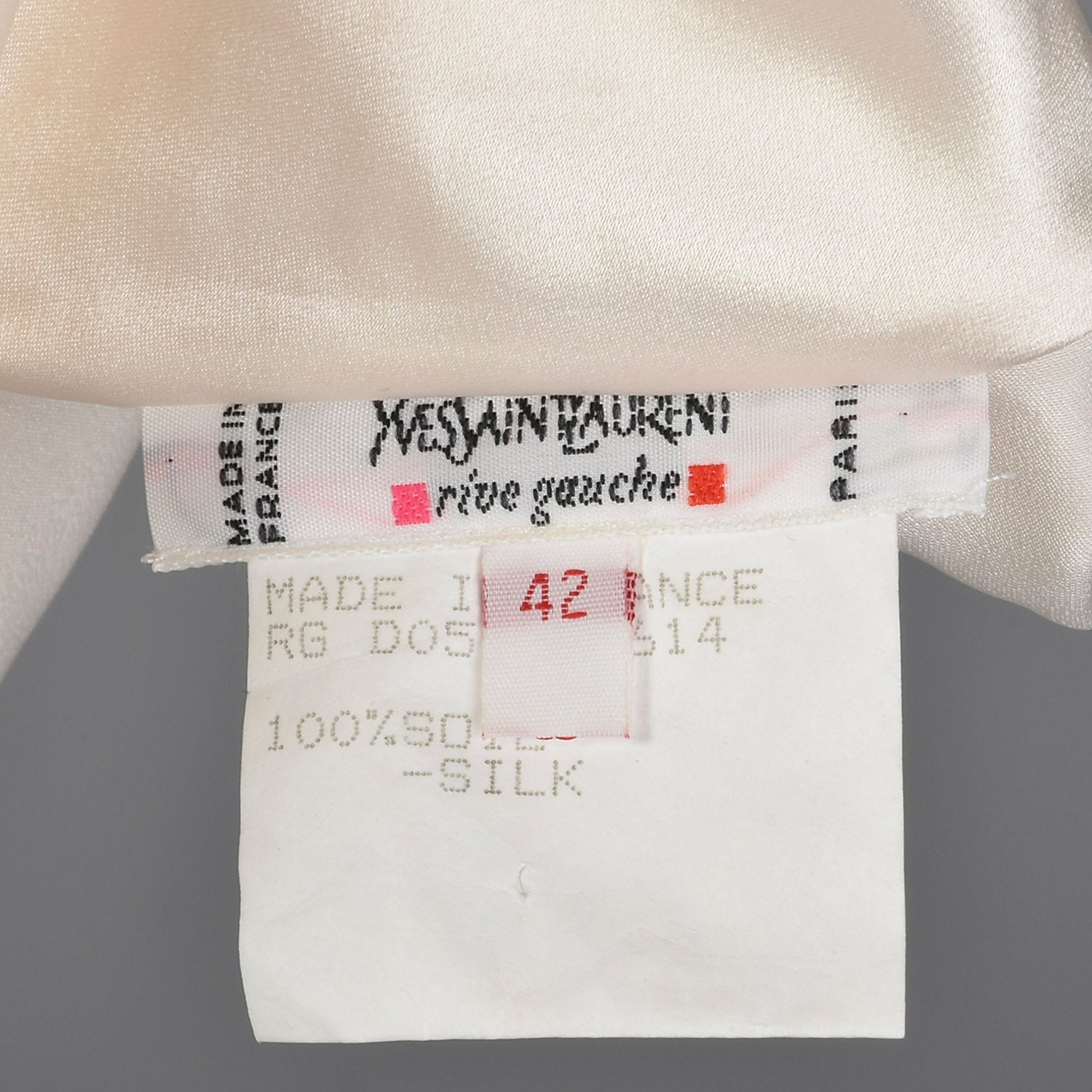 Large Yves Saint Laurent Rive Gauche 1990s Silk Blouse