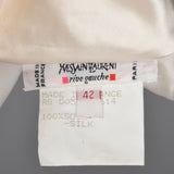 Large Yves Saint Laurent Rive Gauche 1990s Silk Blouse