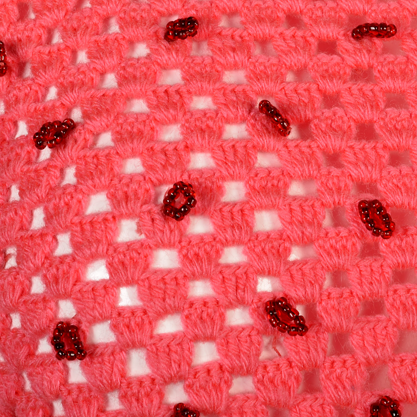 1950s Pink Crochet Dress