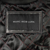 XXL 2000s Marc New York Jacket Classic Zip-Front Black Leather Winter Coat