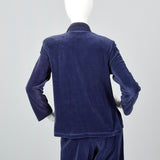 1980s Sonia Rykiel Velour Knit Set in Blue