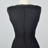1950s Little Black Dress with White Topstitching