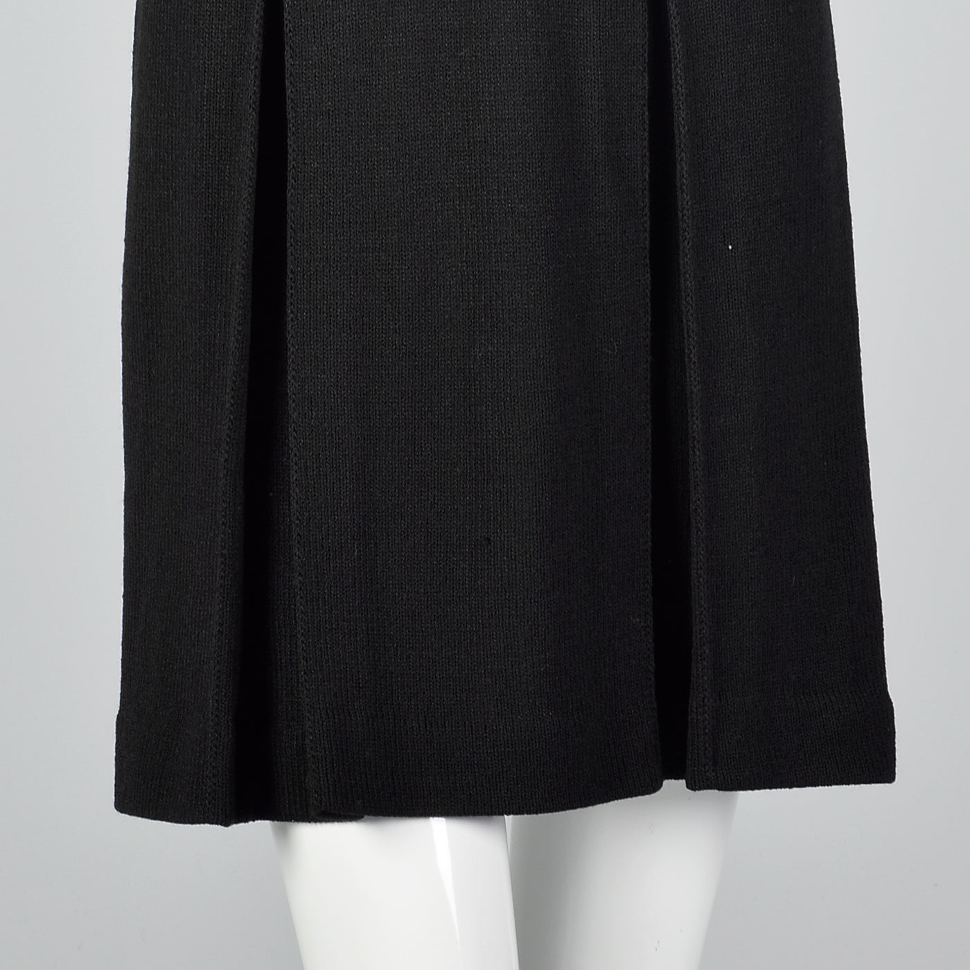 1980s Black Knit Dress with Gold Buttons