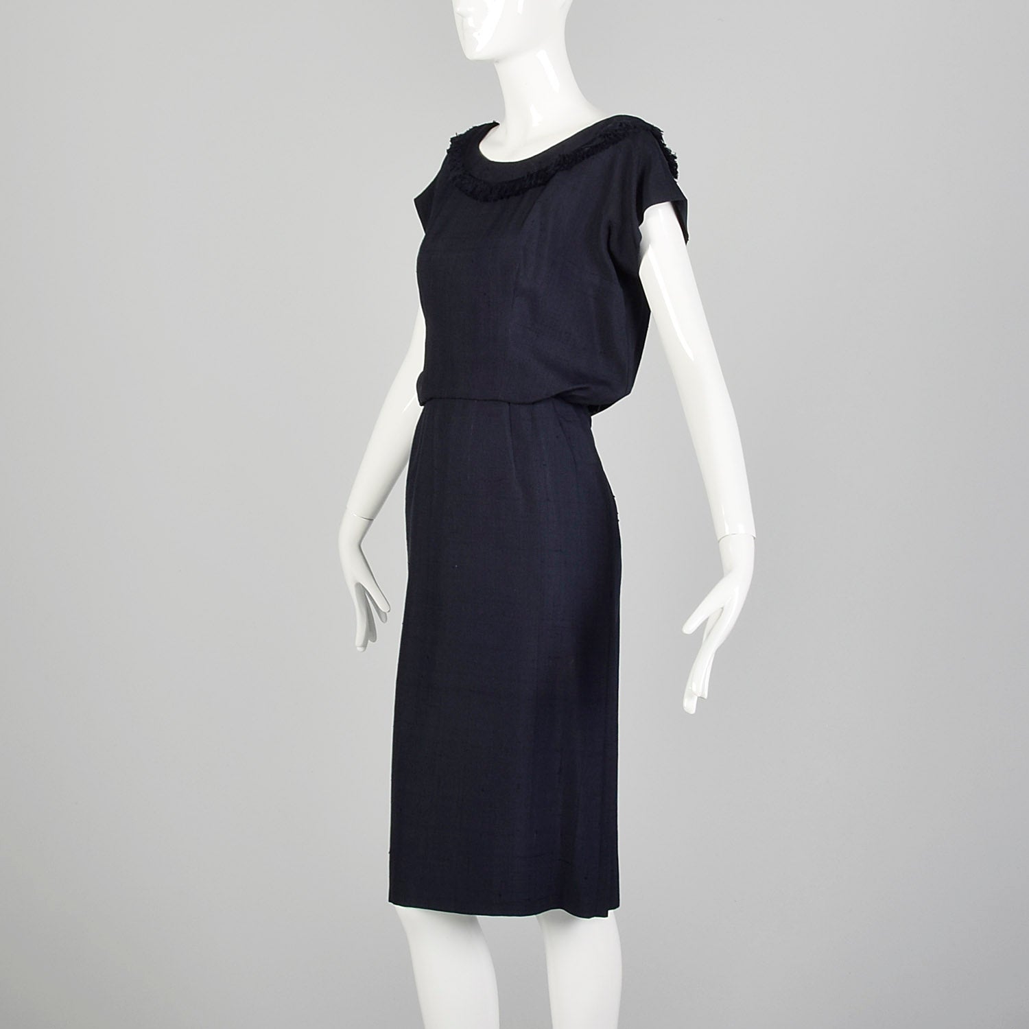 Small 1950s Suzy Perette Navy Blue Dress