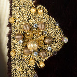 Oscar de la Renta Sheared Mink Beaded Jacket