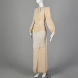 1969 André Laug for Audrey Hepburn Fringe Gown