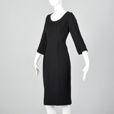 1970s Geoffrey Beene Black Pencil Dress