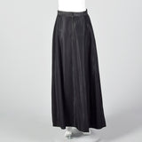1950s Black Taffeta Maxi Skirt