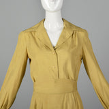 1970s Three Piece Silk Shirt and Wrap Skirt with Belt