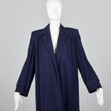 1940s Navy Blue Gabardine Coat