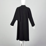 Medium 1980s Black Swing Coat