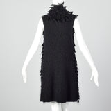 2010s Eileen Fisher Mohair Black Knit Vest