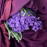1940s Purple Taffeta Gown with Beaded Neckline