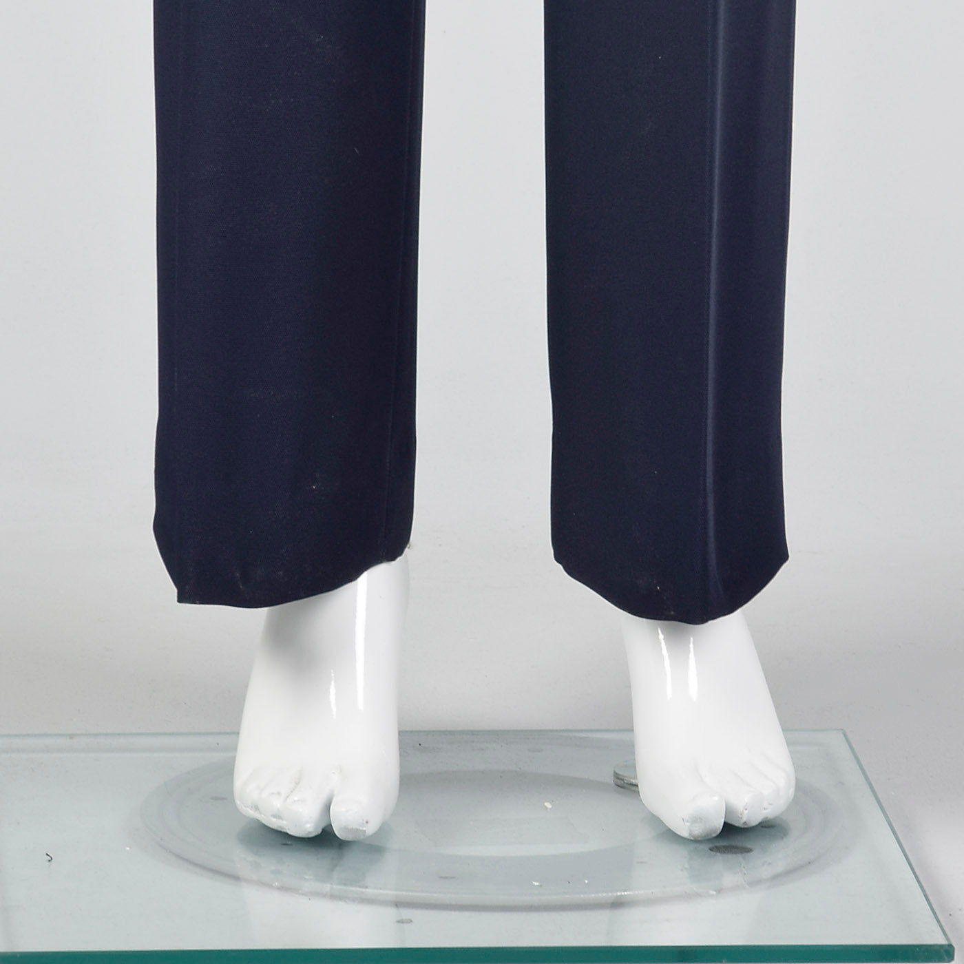 1990s Linda Allard Ellen Tracy Navy Rayon Trousers