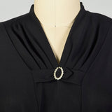 3XL 1950s Little Black Dress Short Sleeve Plus Size Sheer Volup LBD