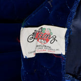 1960s Lanz Original Blue Velvet Dress