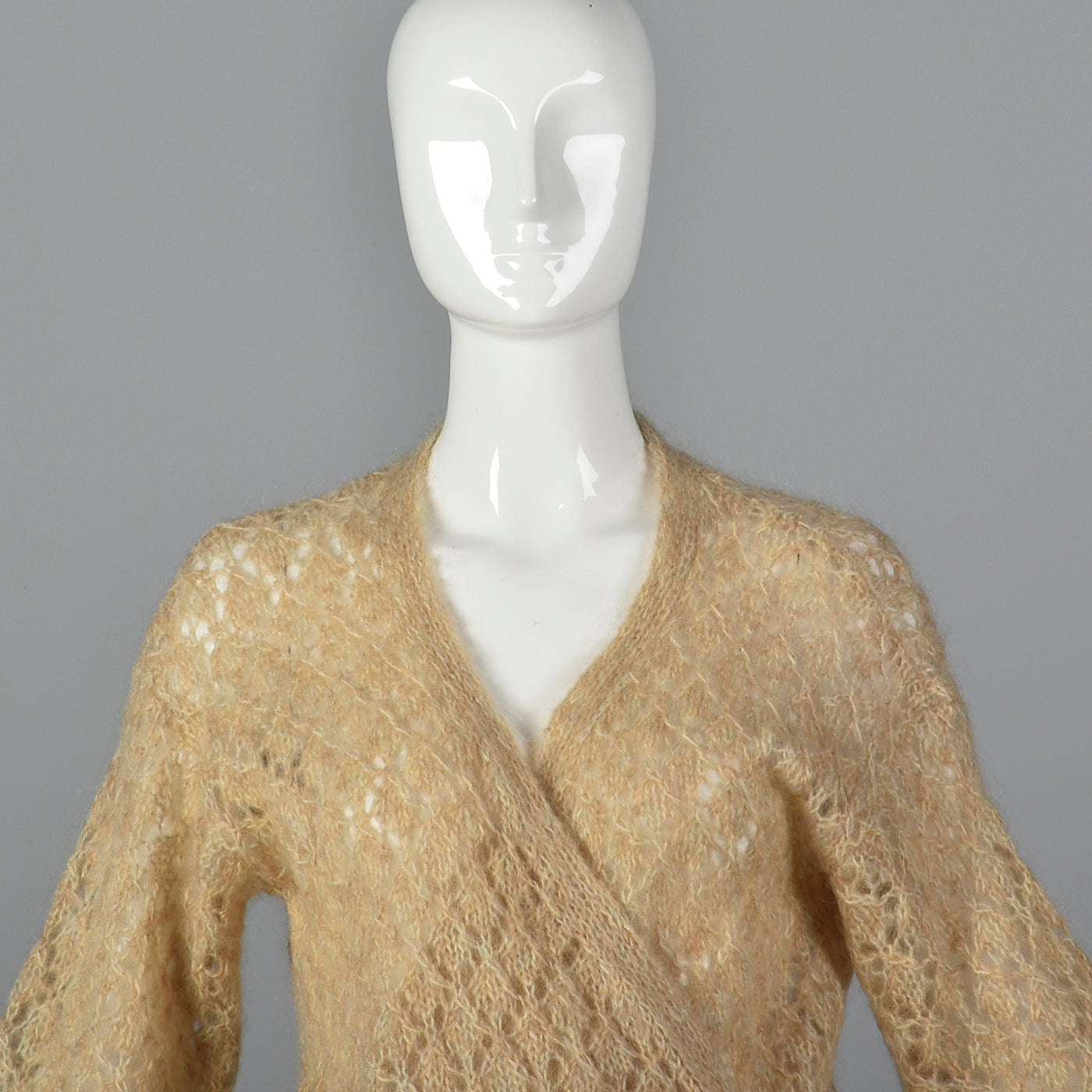 1970s Sheer Mohair Wrap Sweater