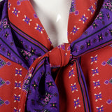 1980s Bohemian Silk Two Piece Set