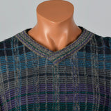 1980s Missoni Uomo Mens Plaid Sweater