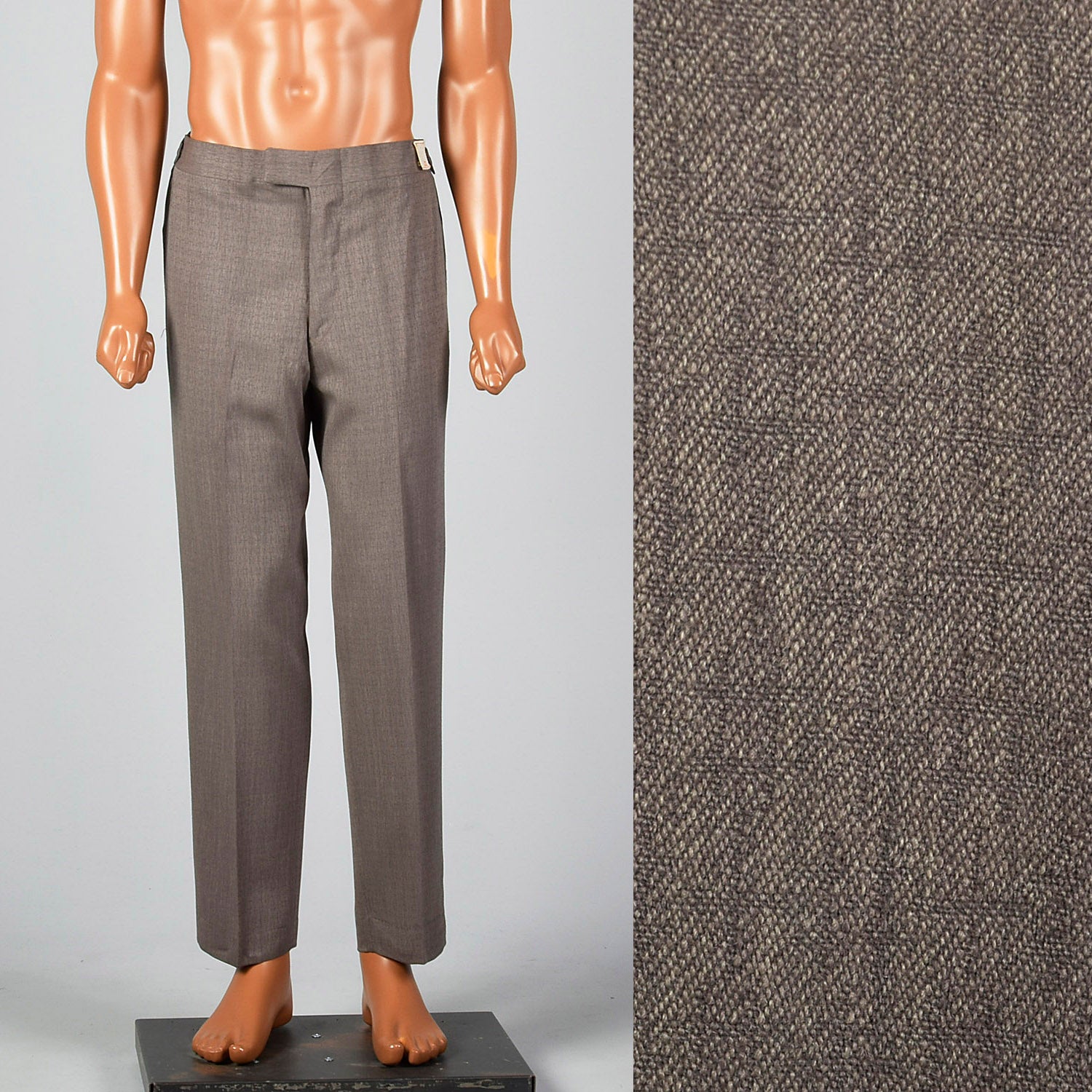 Medium 1960s Brown Adjustable Waist Pants