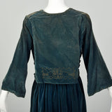 Medium 1910s Dress Velvet Edwardian Beaded Silk