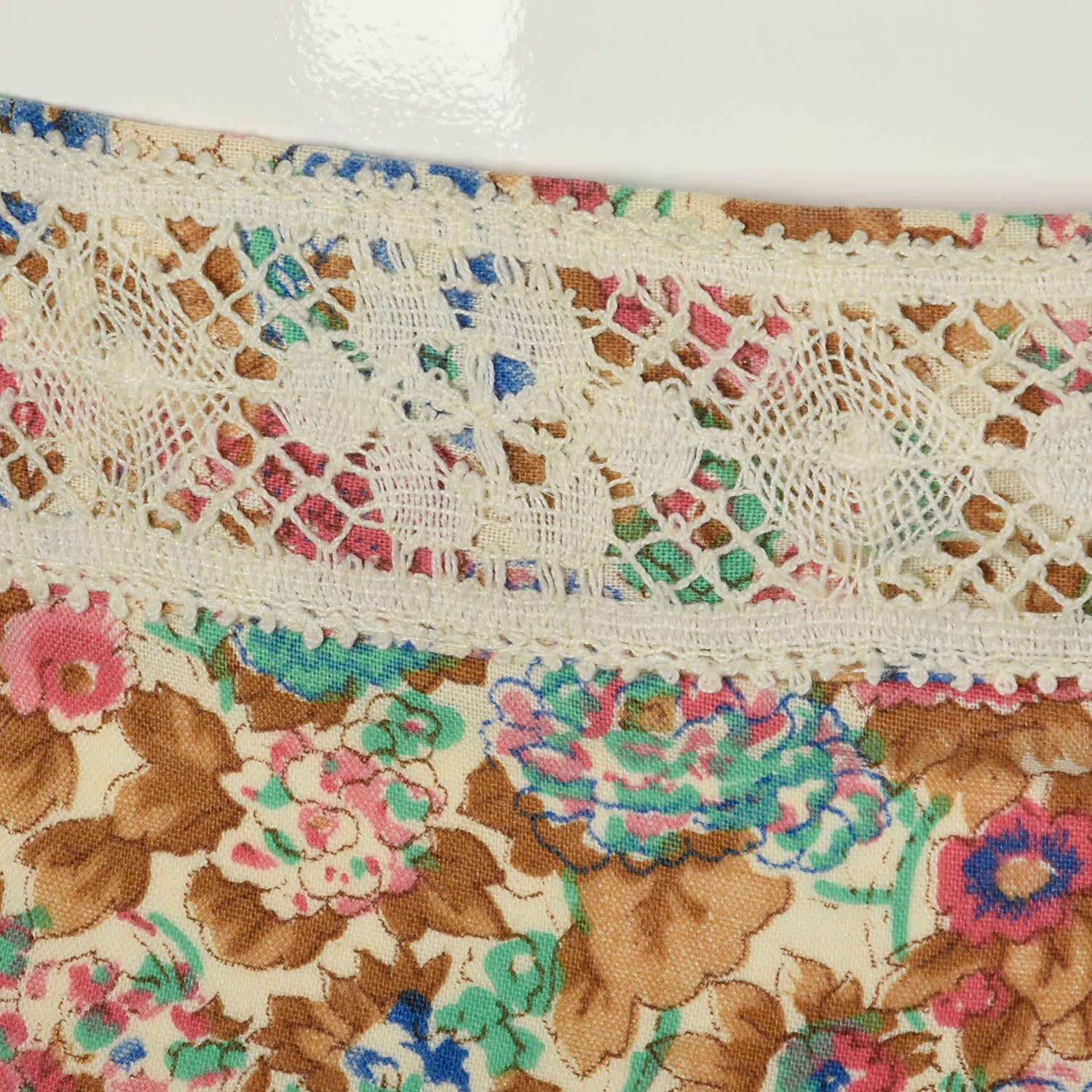 XS 1970s Pants Flower Print Bohemian Hippie Wide Leg Bell Bottoms