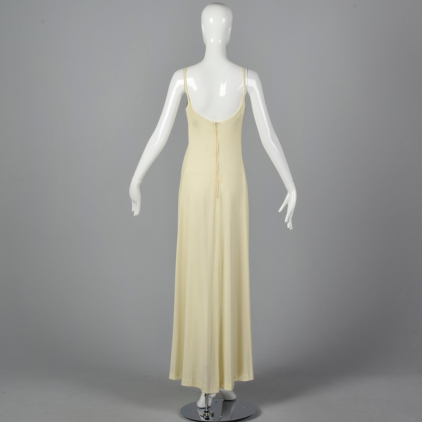 1970s Hand Painted Maxi Dress and Matching Shawl