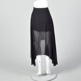 1990s Gianfranco Ferre Studio Black Mini Slip Skirt