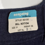 30x33.5 Slim Deadstock Seafarer Bellbottom Jeans High Waist Indigo Denim