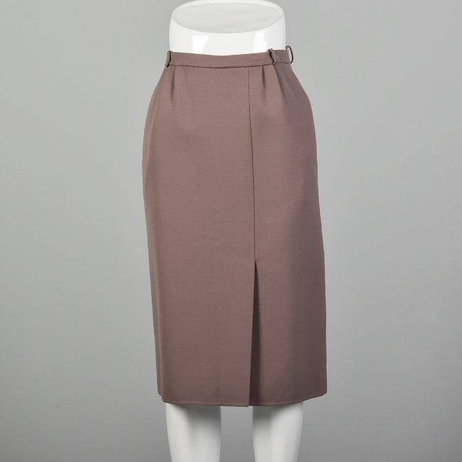 XS 1950s Taupe Pencil Skirt