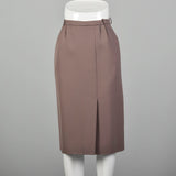 XS 1950s Taupe Pencil Skirt