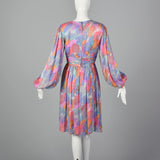 1990s Morton Myles Paint Stroke Silk Dress