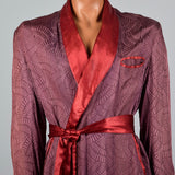 1940s Mens Rayon Robe with Art Deco Pattern