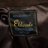 XL 1960s Mens Cashmere Winter Coat Chocolate Brown