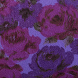 1960s Purple Floral Print Dress