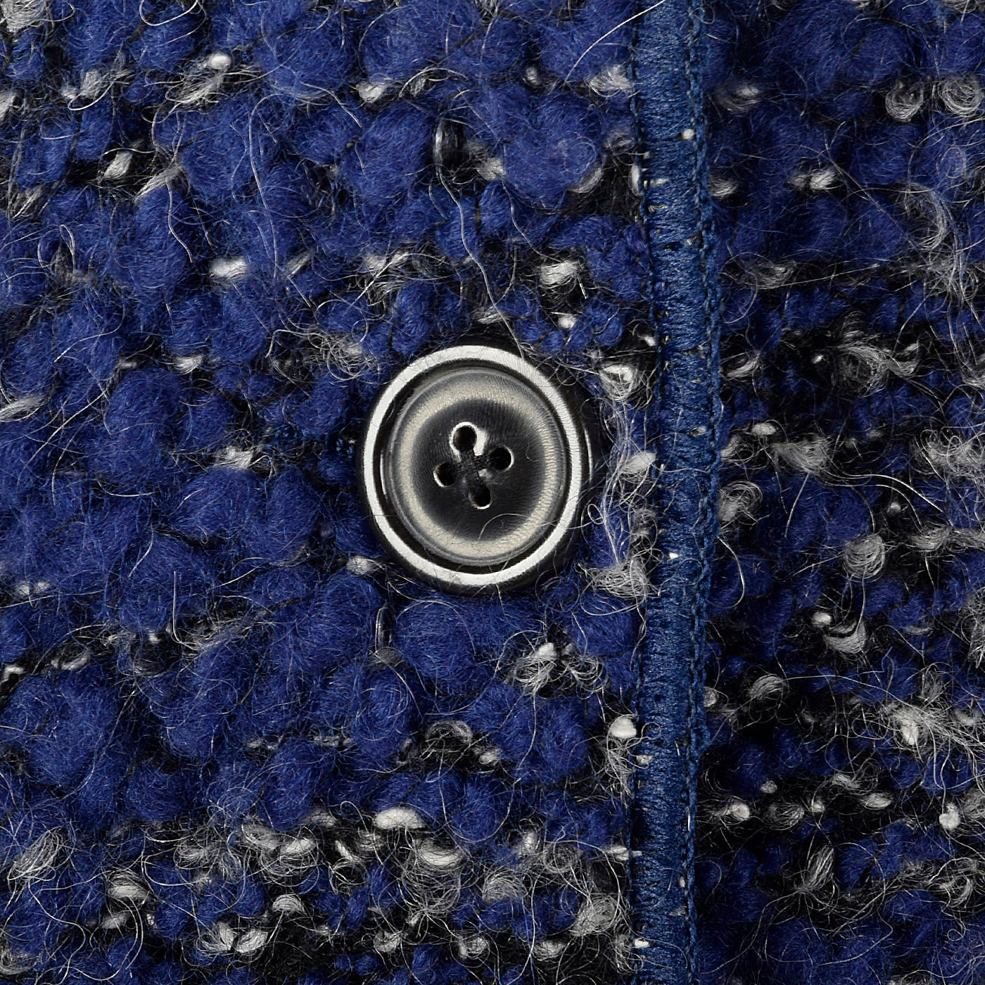 1990s Armani Collezioni Blue Knit Cardigan