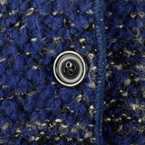 1990s Armani Collezioni Blue Knit Cardigan