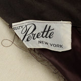 1950s Suzy Perette Dark Brown Wiggle Dress
