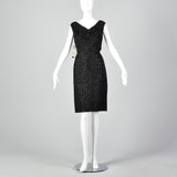 Medium 1960s Deadstock Black Sequin Dress