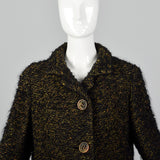 1960s Black Mohair Coat