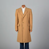 1970s Men's Classic Tan Cashmere Coat