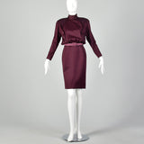 Medium Galanos 1980s Purple Dress