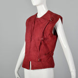 Medium 1980s Asymmetrical Suede Vest