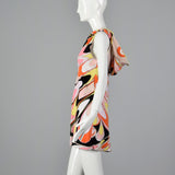 1990s Emilio Pucci Terry Cloth Mini Dress with Hood